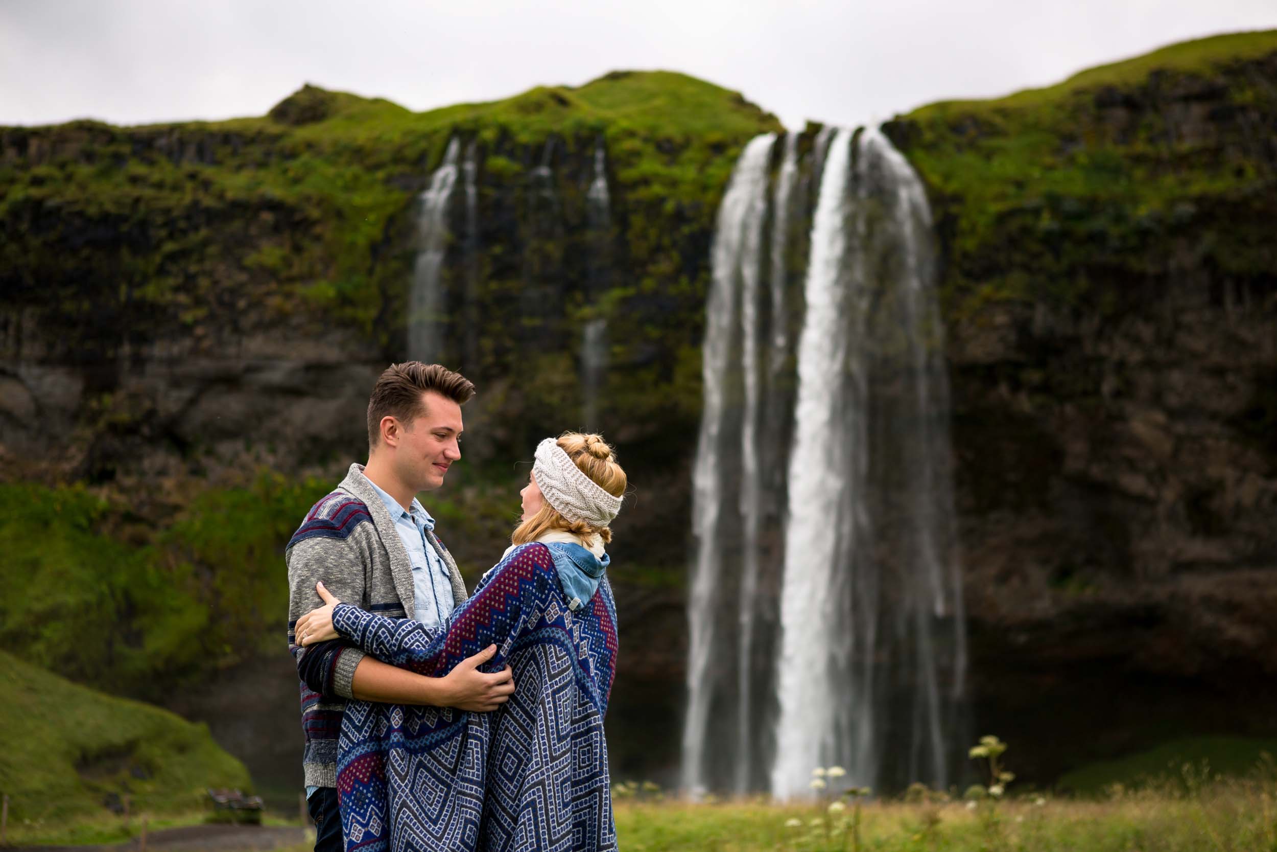 A Breathtaking Waterfall Proposal in Iceland | Flytographer