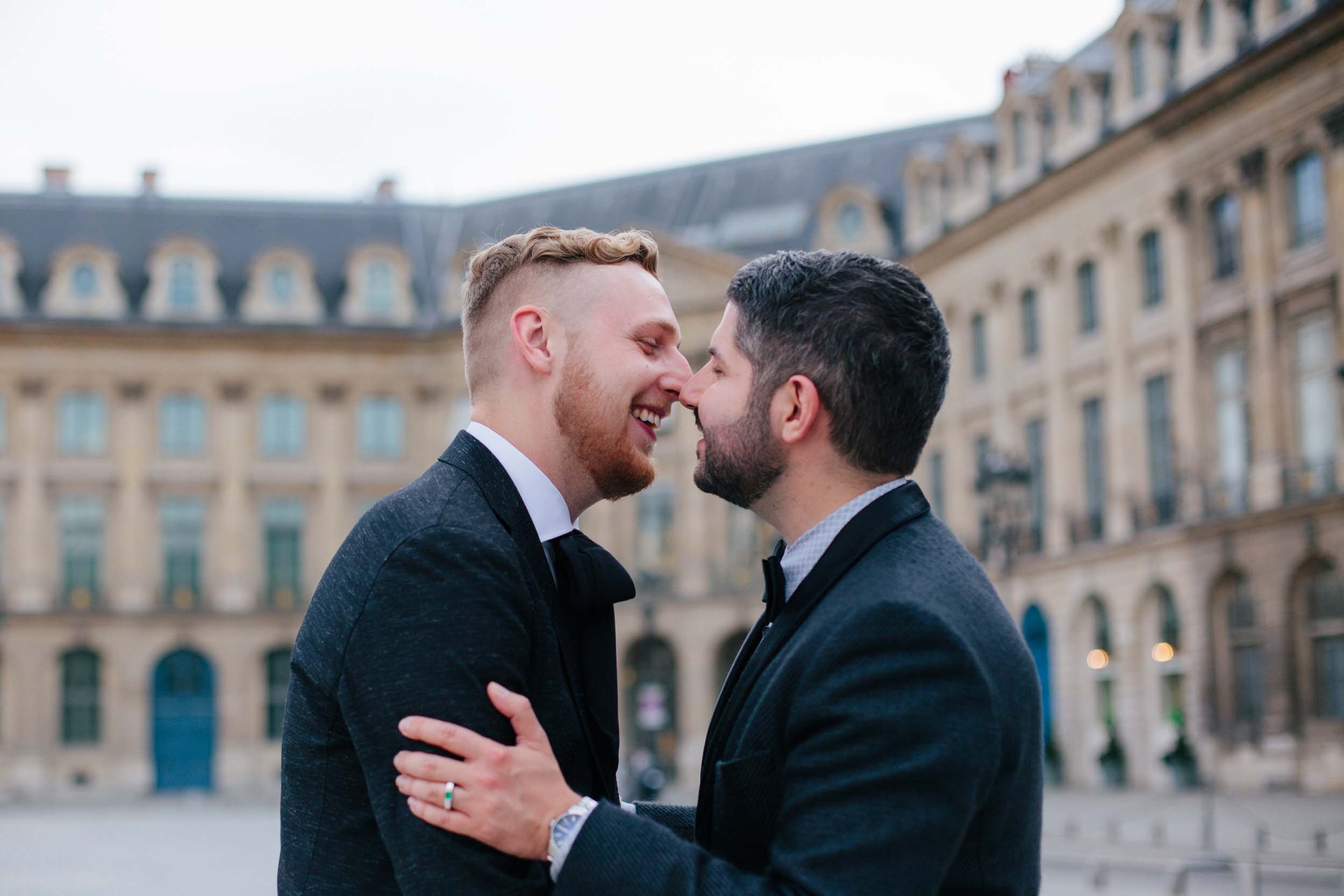 A Black Tie Paris Engagement | Flytographer